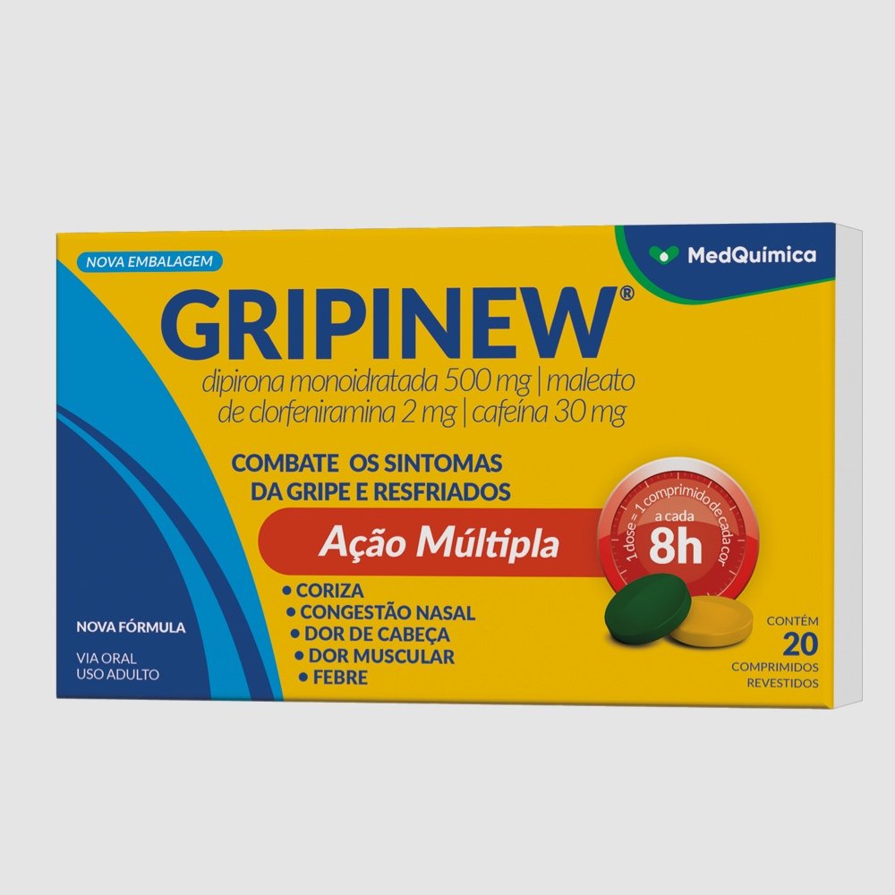 Imagem do Produto Gripinew 20 Comprimidos Revestidos - MedQuímica